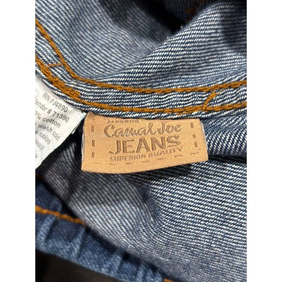 Casual Joe Mens Relaxed Fit Elastic Waist Blue Denim Jeans Size 34/S 100% Cotton - Picture 4 of 10